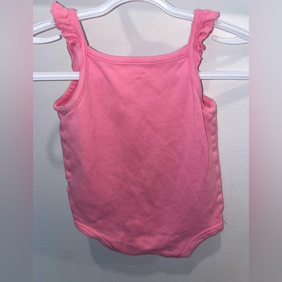 5/$15 Carters Pink Tank Top Onesie - Picture 2 of 3